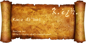 Kacz Ábel névjegykártya